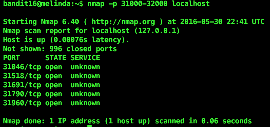 nmap output